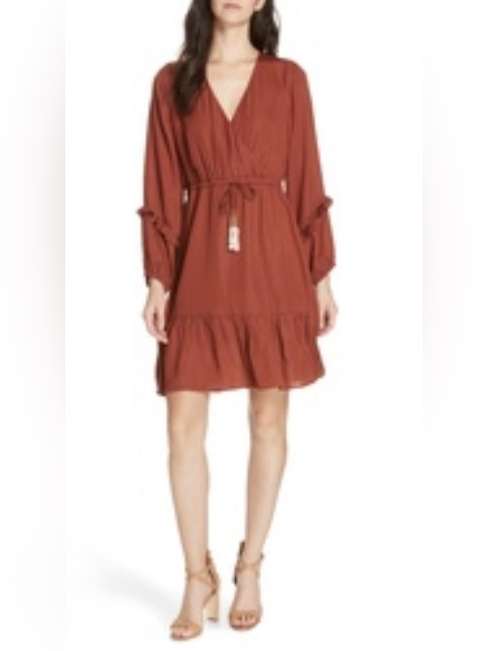 Anthropologie Dolan Dress Size Small Rust EUC Knee Length